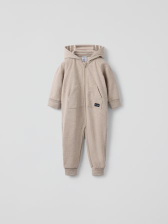 Polarn O. Pyret - Sweatshirt all-in-one with hood - 86 - Childrenswear - beige