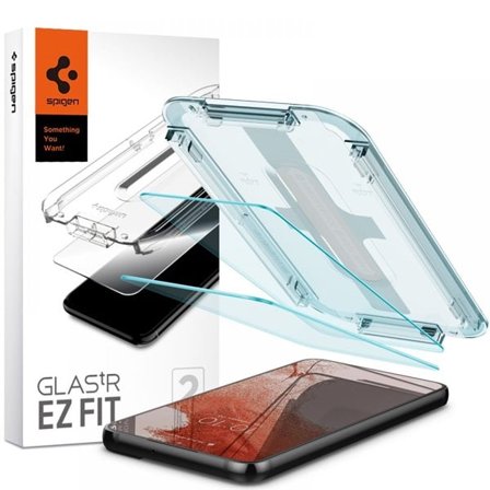Spigen Glas.tR EZ Fit härdat glas för Samsung Galaxy S22 - 2 st.