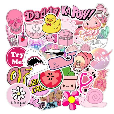 50x Tarrat ja Siirtokuvat - VSCO Pink no. 2