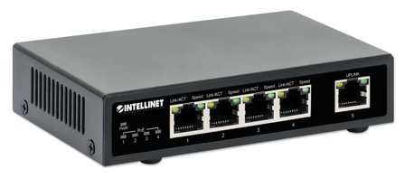 INTELLINET INT 5-Port Gigabit Ethernet PoE+ Switch