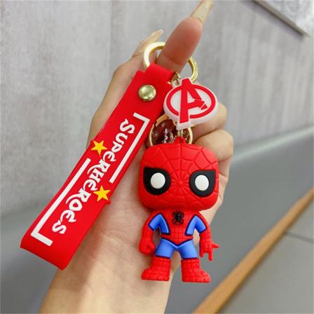 Cartoon Black Panther Nyckelring Söt Iron Man Deadpool Epoxi Nyckelring hänge 3