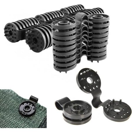 30 st Insynsskydd Nätfäste Solskyddsklämmor Specialklämmor med Ögla Nätfäste Mörkläggningsväv Staketväv Vindskydd, Vindskyddsnät, Solskydd N