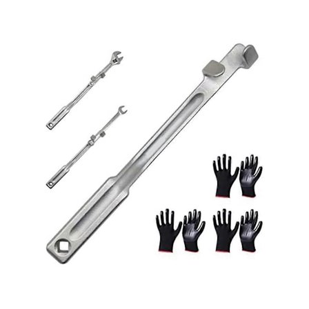 Forlænger til skruenøgle med 3 par skridsikre momentforstærkerstænger med 1/2 tomme hul til driv