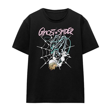 Spider-Man Unisex Vuxen Ghost-Spider Neon Web T-Shirt XL Svart