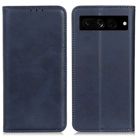 Äkta läder Google Pixel 7 Pro fodral - Blå