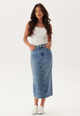 BUBBLEROOM-Denim Midi Skirt-42