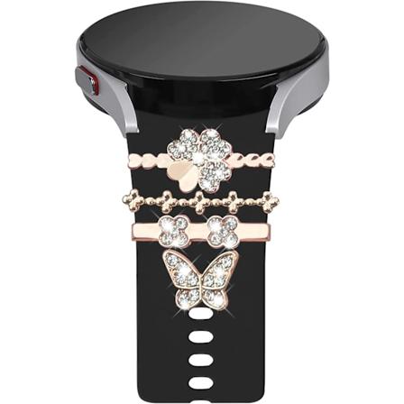 Bånd for Galaxy Watch 6 & 5 & 4 Band med sjarm, 20 mm kvinner