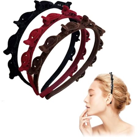 Pieces Hairb& w/ Clip - Tiara - Double Layer Twist Braid Headb&/Hairb&/Tiara w/ Clips