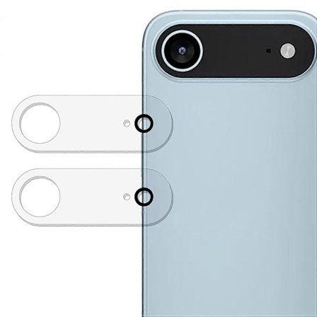 2 st Kamerlinsskydd för iPhone 17 Air, 3D-båge, reptålig, härdat glasfilm