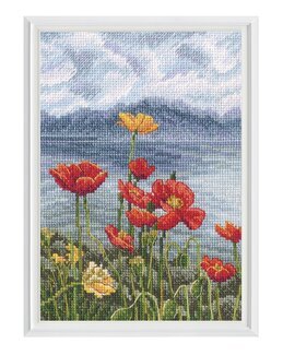 Stickpackung Bild Mohn