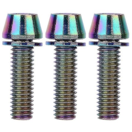 3 stk. Titanium Alloy Holdbare Cykelstyr Frempind Skruer Cykel Skivebremse Klemme Sæt Skrue Tilbehør m6x20mm Farverig (LGL)