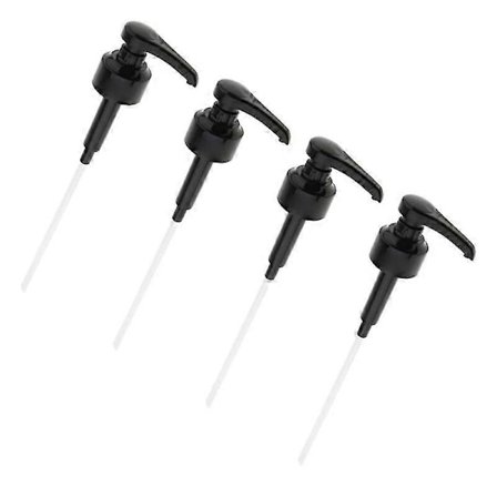 4 stk. Kaffe 1 liter dispenser Siruppumpe Sort Væskedispenser til Monin Sirup 10 ml Juiceflaske Dispenser Pumpe