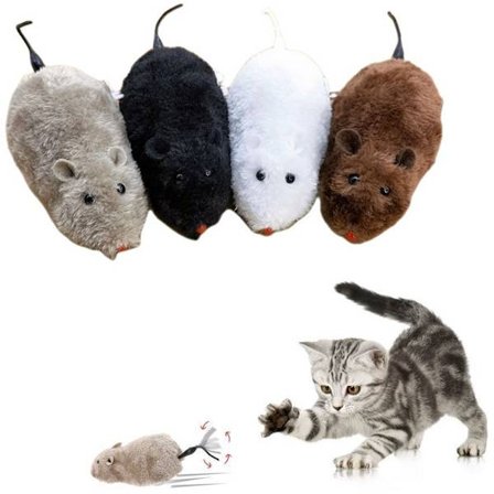 ING kissan lelut, 4 kpl, interaktiiviset kissan lelut, liikkuvat kissan lelut, kissan hiirilelu, ei tarvita paristoja, lelupieni, pehmoiset kissa- ja 