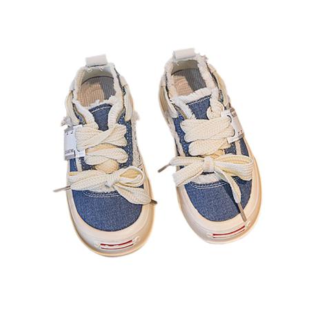 Flickor Closed Toe Canvas Skor Låga Flats