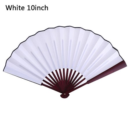 Stilful Håndholdt Fan Tomt Silke Klæde Foldbar Fan Fest Bryllup