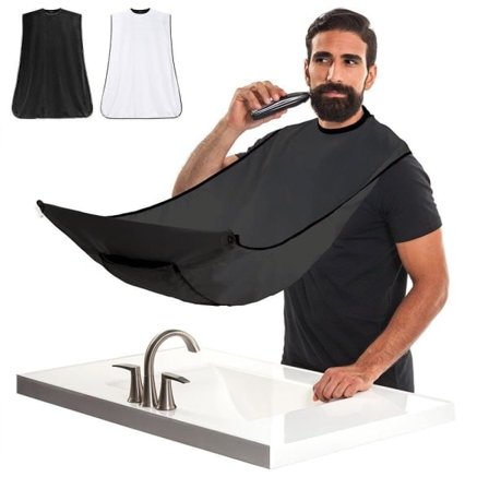 Barberforkle for barbering og skjegg / Skjeggforkle - Samle opp skjegget Svart