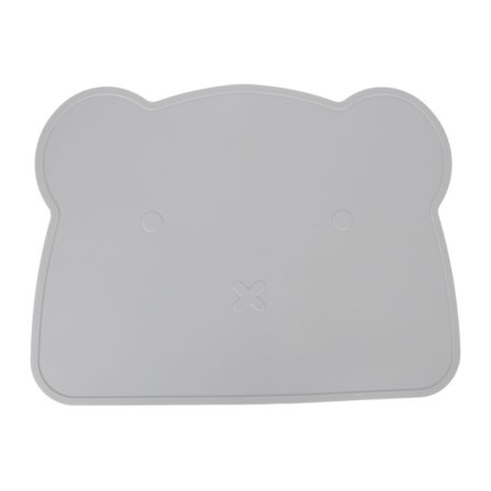 Tjock Värmeisolerande Halkfri Mjuk Elastisk Silikon Björn Bordstablett Grå för Hem Hotell Restaurang