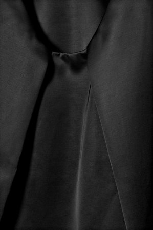 COS Women's Mini Abito In Raso Con Collo Olimpionico in Nero