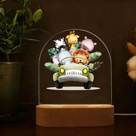 Safari Dyr Natlampe: Gave til børneværelsesindretning