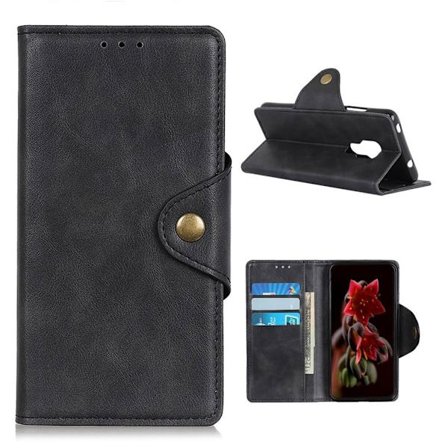 Alpha läder Motorola Moto G9 Play fodral - Svart