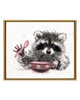 Broderikit Billede Sød Vaskebjørn - Vervaco