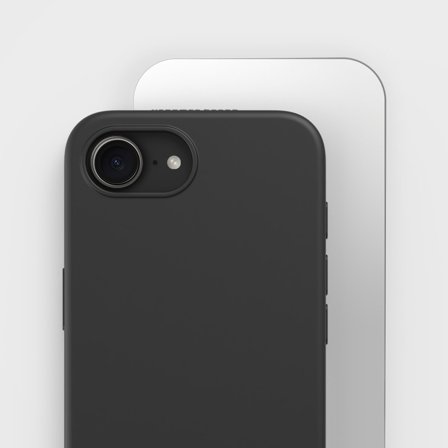 Eco-Friendly Phone Case Black Plant-Based Cover & Screen Protection, iPhone 16e