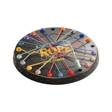 "Köysien selvityshaaste" on logiikkapohjainen lautapeli, joka on suunniteltu lapsille, tarkoituksena parantaa keskittymistä ja joka on täydellinen 