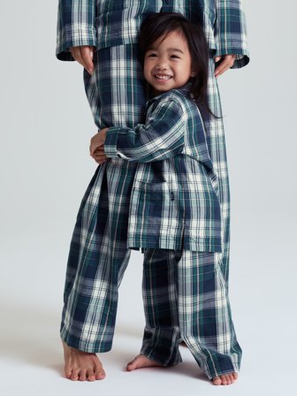 Polarn O. Pyret - Two-piece checked pyjamas - 98|104 - Childrenswear - blue