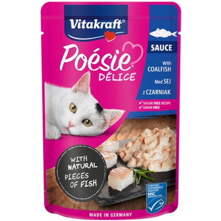Vitakraft - Poésie Délisauce Pollock Msc 85 g - Katt - Kattefôr & kattemat - Våtfôr og våtmat - ZOO.no