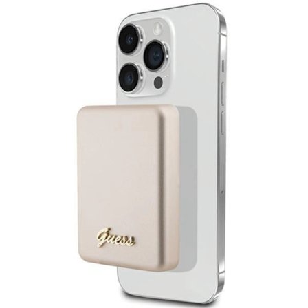 Guess Magsafe Powerbank 3000mAh 5W Metal Script-logo - Guld