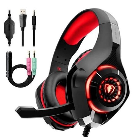 Gaming-headset - TD - PS4 Xbox One - Bullerreducerande mikrofon - LED - Stereo 360°