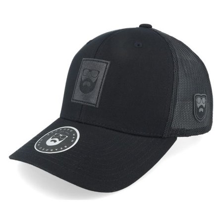 Bearded Man - Svart trucker Keps - Charcoal Bm Logo Patch Black Trucker @ Hatstore