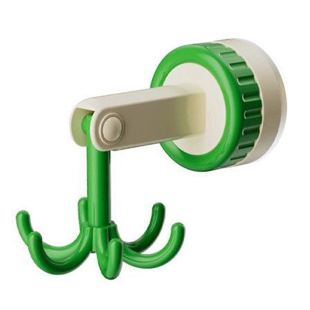 360 Graders Roterande Vikbar Krok Icke-borrande Multifunktionell Redskapshylla med 6 Klor för Kök [DB]