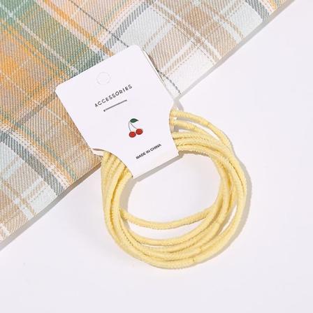 12 stk Candy Farver Hårbånd Grundlæggende Type Ensfarve Høj Elasticitet Simple Holdbare Smykker Gaver Til Yellow