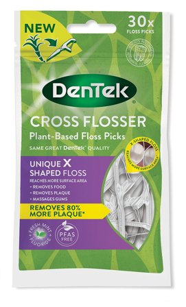 DenTek Cross Flosser 30 stk., Medicin & Pleje, Mund & Tandpleje, Tandtråd