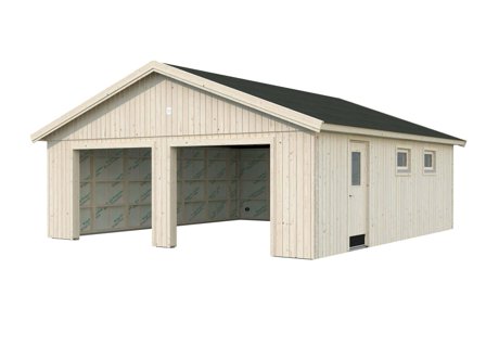 Palmako Andre Dubbelgarage 49,1 m²/inv. 44,7 m², utan port, obehandlad, Stugor & förråd