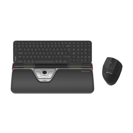 Contour Design RollerMouse Red Plus + Balance Mid-Size Keyboard + UniMouse, Wireless. En ergonomisk mus för skada på ulnarisnerven, 