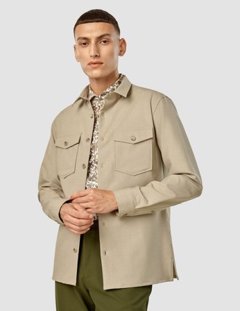 Shaping New Tomorrow - Essential Overshirt - Moonstone Melange - Herre - Størrelse L