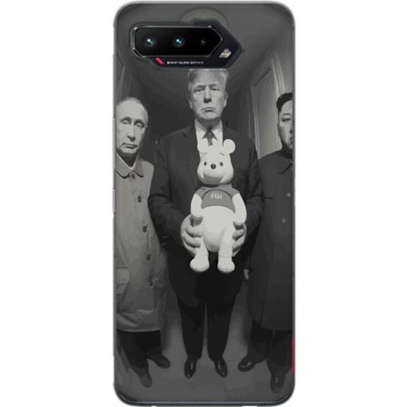 Kompatibel Mobilcover til Asus Asus ROG Phone 5 Sort-hvid kunstbillede med surrealistisk politisk symbolik og uventet kontrast, provokerende moderne k
