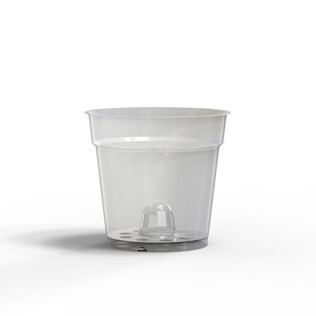 10 stk gjennomsiktige blomsterpotter i plast, 3,5"