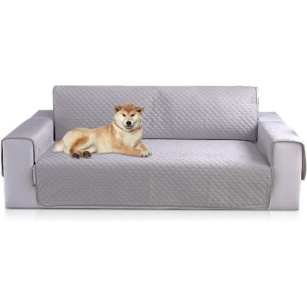 Halkskyddat sofföverdrag soffskydd fåtöljskydd soffskydd (grå, 2-sits)