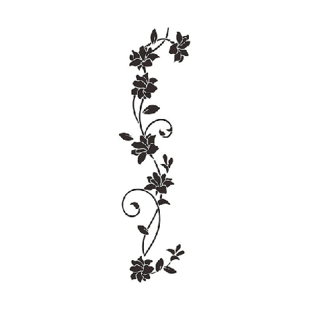 Blomster Print Vægklistermærke Hjem Kunst Vægklistermærke DIY Decal Papir Dekoration, 1 sæt