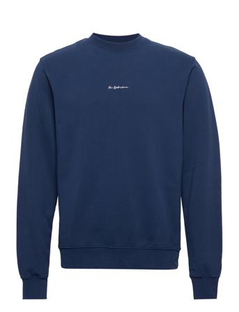 Casual Crewneck Sweatshirt Trøje Blå HAN Kjøbenhavn