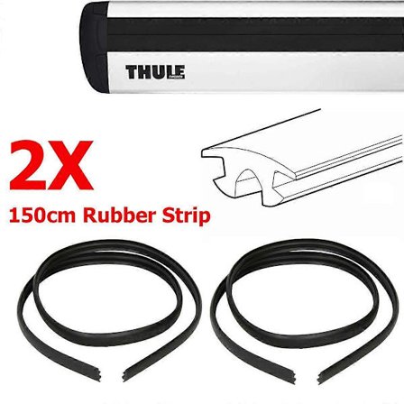 2X Erstatning Thule T-spor tetning Gummilist Wingbars Aerobars stang Rhino Reconn 150cm