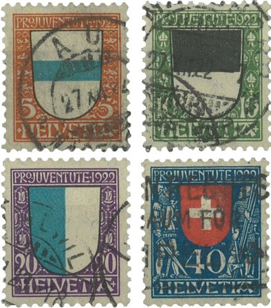 Schweiz 1922 - MICHEL 175-78 - Stemplet