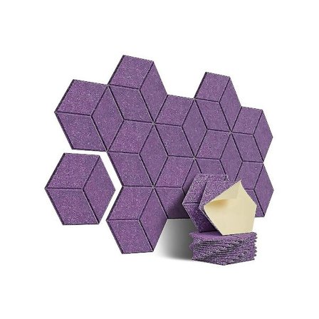 12 kpl itseliimautuvaa akustiikkapaneelia, kuusikulmainen Y-vuorattu äänieristyspaneeli, melueristys, suuri tiheys