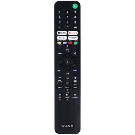 Ersättningsfjärrkontroll kompatibel med Sony fjärrkontroll (RMF-TX520U) med mikrofon för Sony TV-apparater - Svart GRADE A