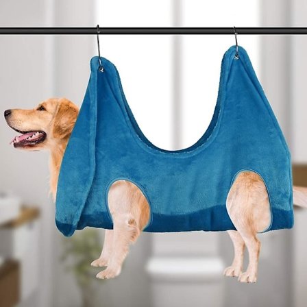 Dog Hammock Helper Pet Grooming Hängmatta Hund Grooming Hängande Blue L