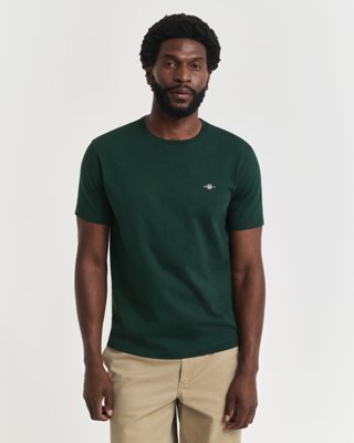 GANT - Klassisk t-skjorte i regular-fit til herre tartan green