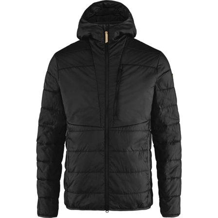 Fjällräven Herr's Keb Padded Hoodie in Black | Size: Medium, Primaloft/Polyester